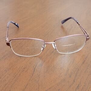 Marchon Eyeglass Frames Tres Jolie 171 601 Blush 54x16x135 Half Rim